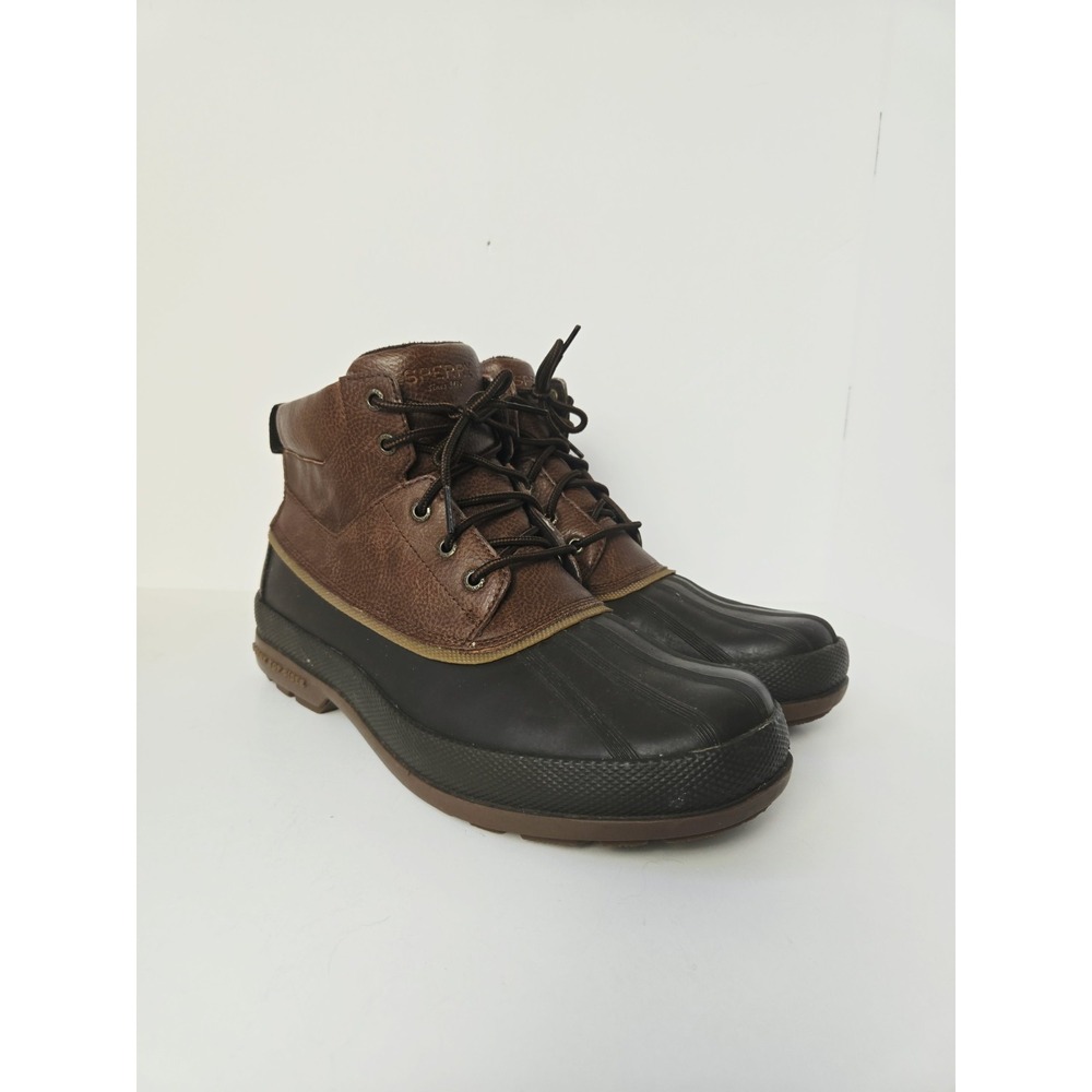 Sperry Mens Top Sider brown rain boot insultaed sz 11
